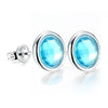 April Birthstone Droplets Rock Crystal Stud Earrings For Women Solid 925 Sterling Silver Earrings Fashion Jewelry