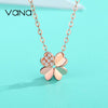VANA Heart Clover Necklace for Women 925 Sterling Silver Necklace Gift for Girlfriend Wife