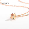VANA Heart Clover Necklace for Women 925 Sterling Silver Necklace Gift for Girlfriend Wife