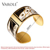 36mm Width Gold Color Colorful Copper Bangles & Bracelets Bangle for Women Cuff Bracelet Pulseiras Enamel Jewelry
