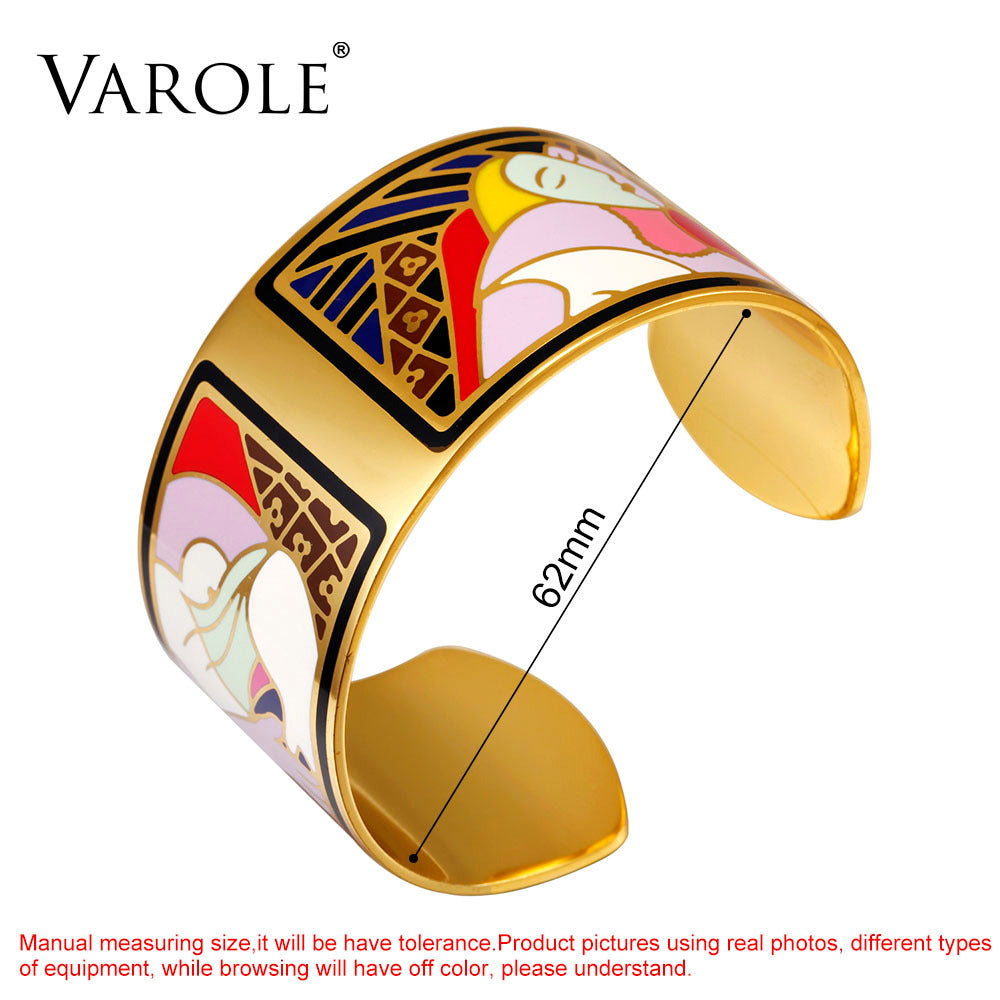Fashion Enamel Opening Bracelets&Bangles for Women Colorful Bracelet Cuff Love Pulseiras Feminina Gifts Pulsera
