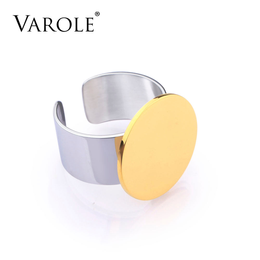 Fashion Simple Circular Stainless Steel Men Ring Gold/Silver Color Trendy Style Designer Rings for Women Jewelry anel