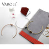 VAROLE Line & Elegant Circle Stainless steel Necklace For Women Necklaces Personalize Chokers Colar feminino