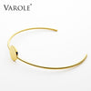 VAROLE Line & Elegant Circle Stainless steel Necklace For Women Necklaces Personalize Chokers Colar feminino