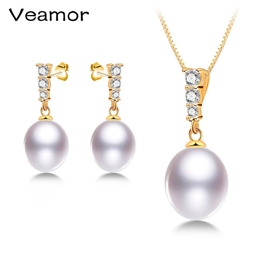 Silver Color Cute Owl Dazzling CZ Fresh Water Pearl Pendant Necklaces For Women Gift Jewelry For Her XL08412