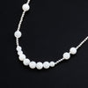 VEEMY 8mm Round Large Pearl Stainless Steel Necklace For Women  Chain Silver Color Choker Hip Hop Jewelry Gift