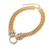 VEEMY Panther Choker Necklace for Women Halloween Party Cuban Link Chain Female Hip Hop Jewelry