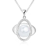100% 925 Sterling Silver Pearl Pendant Necklaces For Women's Jewelry Good Quality jewelry Wedding Accessories