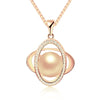 100% 925 Sterling Silver Pearl Pendant Necklaces For Women's Jewelry Good Quality jewelry Wedding Accessories