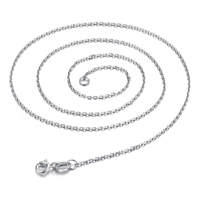 925 Sterling Silver Chain Necklace Link Chain Necklace For Women Men Jewelry Kolye For DIY Making Jewelry Necklace