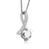 925 Sterling Silver Cubic Zirconia Pendant Necklaces Fine Jewelry for Women cadenas de plata 925 mujer