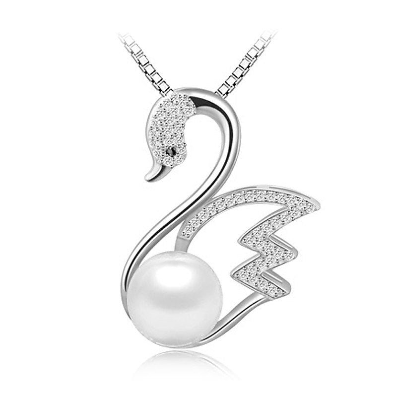 925 Sterling Silver Necklace Jewelry Lover Necklace For Women Gifts Pearl Pendant Necklet Fine Jewelry