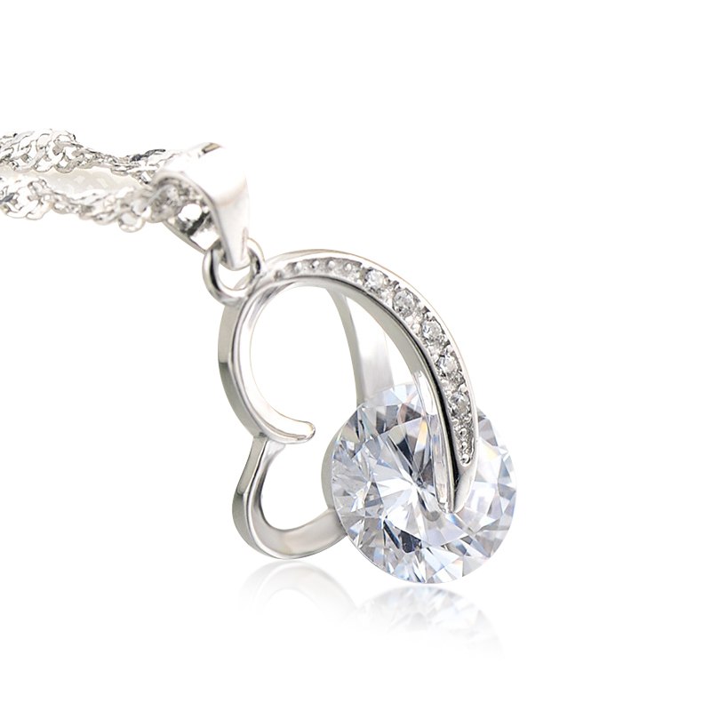 925 Sterling Silver Necklaces Pendants for Women Fine Jewelry purple/white Color Pendant Necklace Luxury Jewellry