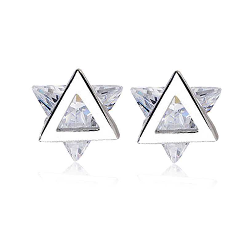 925 Sterling Silver romantic cute star stud earrings vintage style fashion fine jewelry for women Wedding Party 2 colors