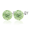 Candy Ball Crystal Clip On Stud Earrings For Women Sterling Steel Engagement Earrings Fashion Jewelry 7 Colors