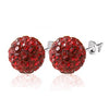 Candy Ball Crystal Clip On Stud Earrings For Women Sterling Steel Engagement Earrings Fashion Jewelry 7 Colors