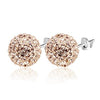 Candy Ball Crystal Clip On Stud Earrings For Women Sterling Steel Engagement Earrings Fashion Jewelry 7 Colors