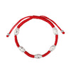 Couple Bracelet Red(women) Black(man) Rope Three/Five/Six Beads 6Styles Braided Gift for Lover Sterling Silver Bracelet