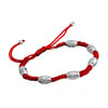 Couple Bracelet Red(women) Black(man) Rope Three/Five/Six Beads 6Styles Braided Gift for Lover Sterling Silver Bracelet