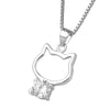 Cute Cats Pendants Necklace with Austrian Cubic Zirconia Necklace for Women Animal chains colgantes mujer moda