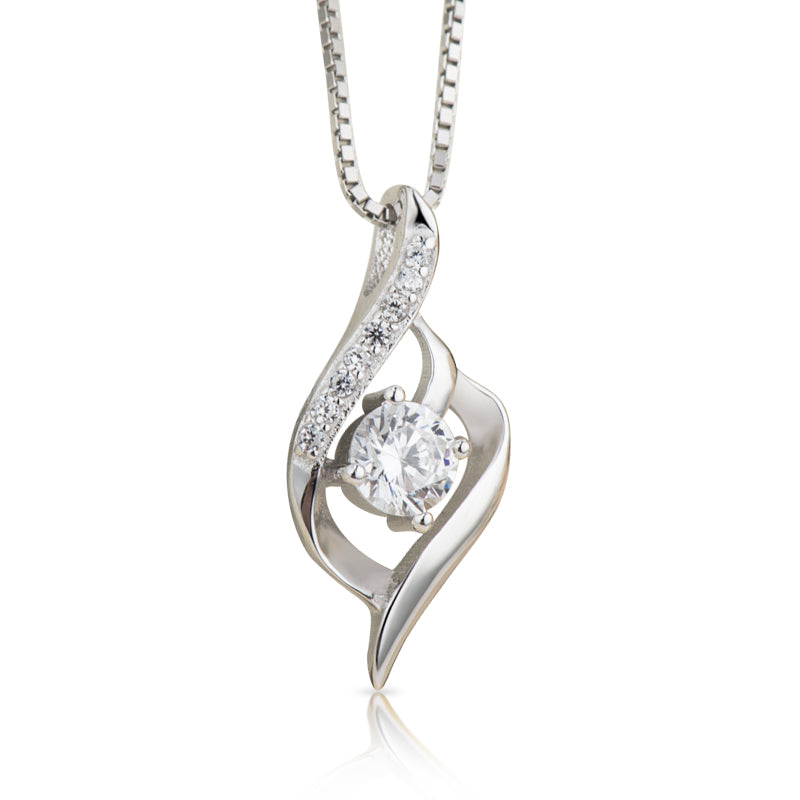 Fashion Shiny Crystal Pendant & Necklace Classic Choker Necklace For Women 925 Sterling Silver Chain Fine Jewelry sierade