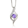 Fashion Shiny Crystal Pendant & Necklace Classic Choker Necklace For Women 925 Sterling Silver Chain Fine Jewelry sierade