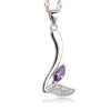 L-Shaped Leaf Necklaces&Pendants 925 Sterling Silver Long Necklaces for Women Girls Fine Jewelry Bronze Accessories