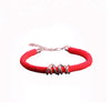 Oblique Weave Intertwined 6 Styles Couple Bracelet Red(women) Black(man) Rope 925 Sterling Silver Lover Bracelet bileklik