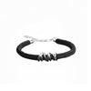 Oblique Weave Intertwined 6 Styles Couple Bracelet Red(women) Black(man) Rope 925 Sterling Silver Lover Bracelet bileklik