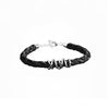 Oblique Weave Intertwined 6 Styles Couple Bracelet Red(women) Black(man) Rope 925 Sterling Silver Lover Bracelet bileklik