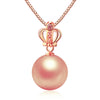 Pearl & 100% Silver 925 Necklaces Pendants Crown Pearl Pendant Necklace For Women Sterling Silver Pendant Pearl jewelry