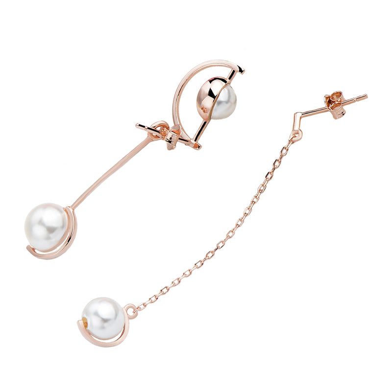 Personality Drop Earring Pearl Drop Earring 925 Sterling Silver For Women Wedding Party Luxury Brand Jewelry brinco