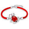 Red Rope Hollow Cute Dog Bracelets snowflake Bracelets Bangle For Women Jewelry 925 sterling silver