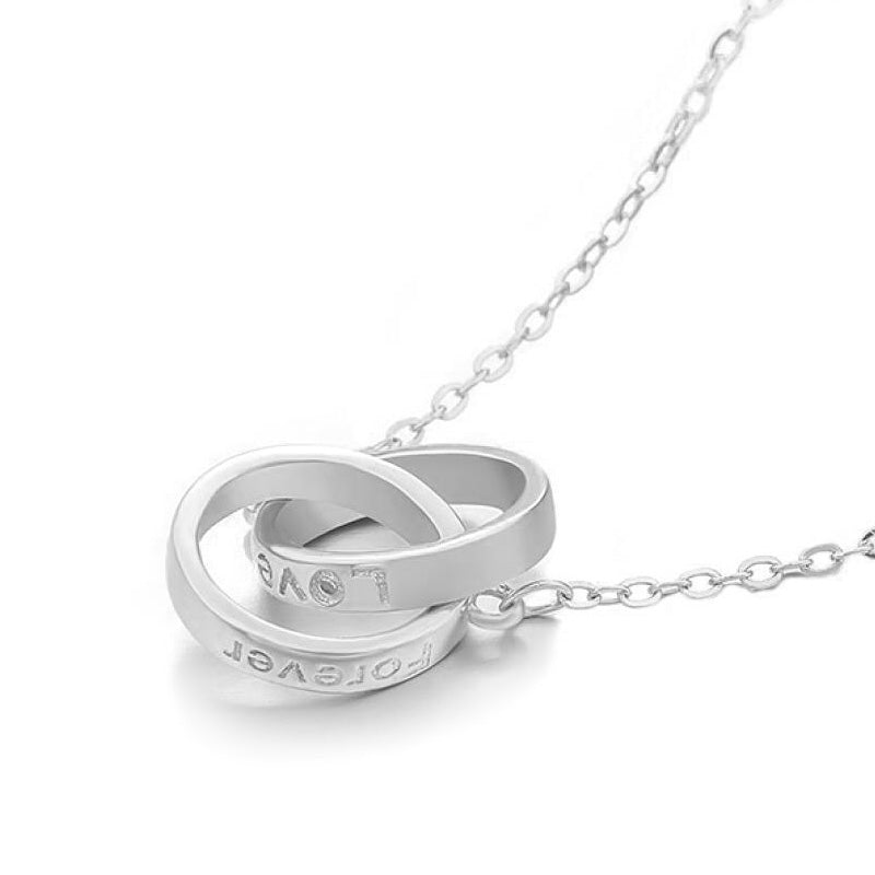 Romantic Forever Love Letters Design Necklaces Silver 925 Sterling Charm Necklaces For Women Lover kolye bayan