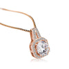 Sexy 925 Sterling Silver Square pendant necklace for women Wedding Jewelry Accessories
