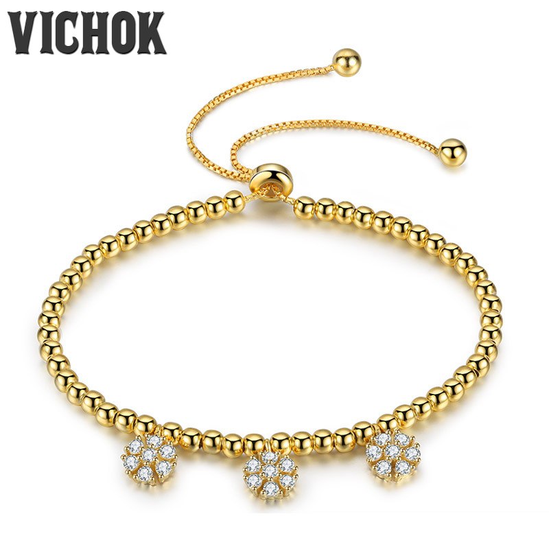 Snowflake Beads 925 Sterling Silver Wedding Bracelet For Women Adjustable Bracelets Fashion Jewelry pulseras mujer moda