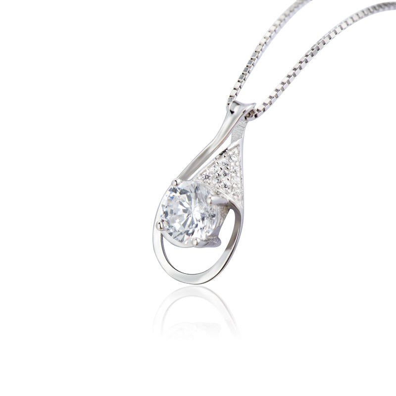 Sterling Silver Necklaces for Women Anchor Water Drop Pendants Necklaces Include A Chain Silver 925 Jewelry Female