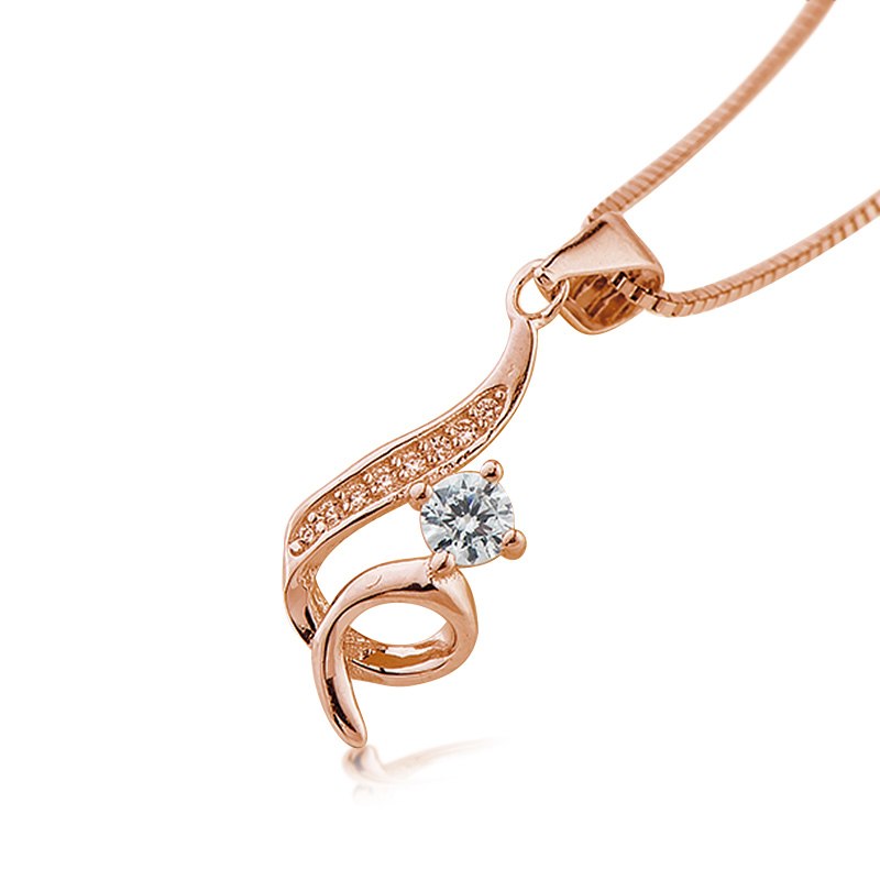 Trendy Bling Crystal Pendants&Necklace Fine Jewelry 925 Sterling Silver pendant Necklace for women wedding party