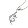 Trendy Bling Crystal Pendants&Necklace Fine Jewelry 925 Sterling Silver pendant Necklace for women wedding party