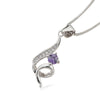 Trendy Bling Crystal Pendants&Necklace Fine Jewelry 925 Sterling Silver pendant Necklace for women wedding party