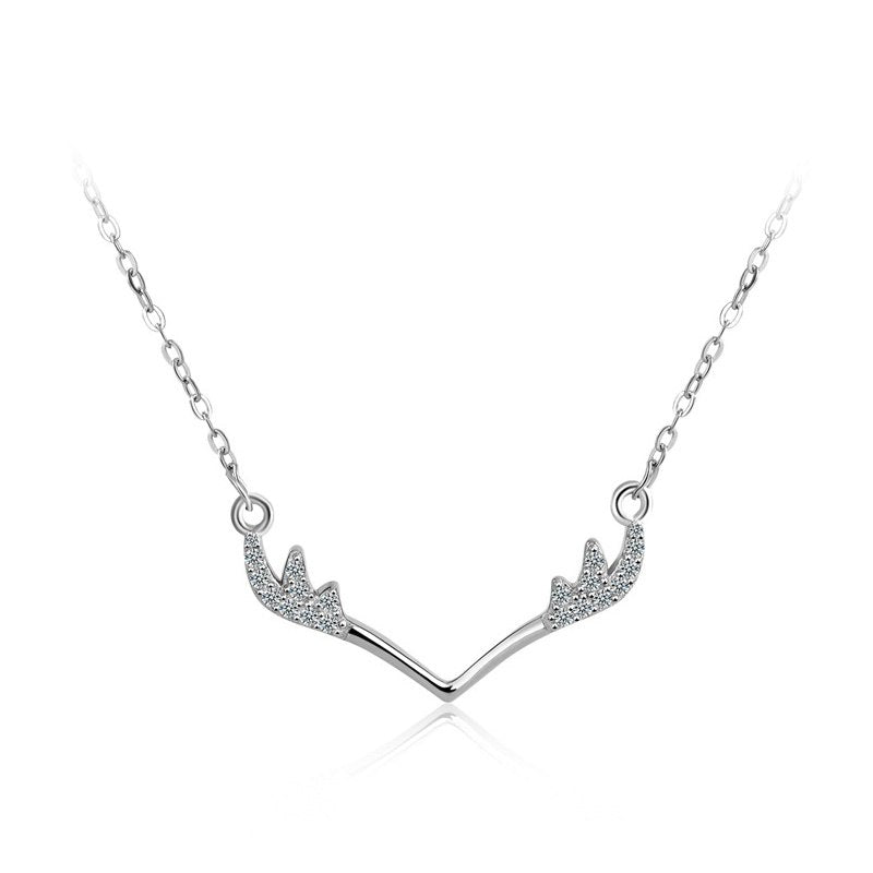 Vintage Dream Antlers Pendant Necklace Platinum/Gold/Rose Gold 3 Colors Girl Cute Animal Chokers Pendants&Necklaces