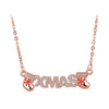 XMAS Snowflake Necklace&Pendants silver 925 jewelry Women Winter Christmas Gift kolye colier Rose Gold/Gold/Silver Color