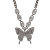 VIMIO 2022 Exaggerated Butterfly Micro-inlaid Rhinestone Geometric Clavicle Chain Retro Cuban Hip Hop Sweater Chain