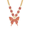VIMIO 2022 Exaggerated Butterfly Micro-inlaid Rhinestone Geometric Clavicle Chain Retro Cuban Hip Hop Sweater Chain
