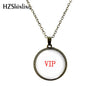 VIP Link Antique Necklace Glass Cabochon Dome Jewelry