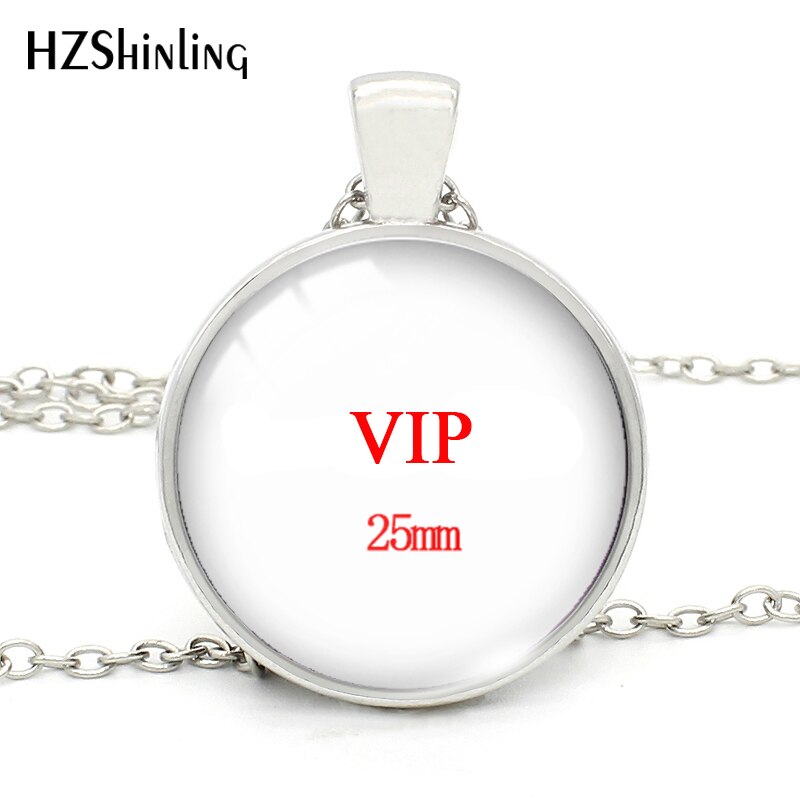 VIP Link Necklace Glass Cabochon Dome Jewelry