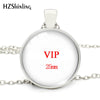 VIP Link Necklace Glass Cabochon Dome Jewelry