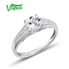 925 Sterling Silver Rings For Woman Sparkling White Cubic Zirconia Engagement Romantic Female Rings Fine Jewelry