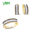 Jewelry Set HANDMADE Colorful Enamel White CZ Stone Flower Ring Earrings 925 Sterling Silver Women Fashion Jewelry Set