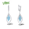 Silver Earrings For Women 925 Sterling Silver Dangle Earrings Long Silver 925 with Cubic Zirconia brincos Fine Jewelry